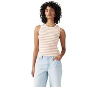 Levi's Damen Tanktop Ocean mit Rundhalsausschnitt, Slim Fit, Mehrfarbig (Jules Stripe Egret E), L