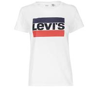 Levi's Damen T-Shirt The Perfect Tee – Sportswear Logo, Weiß, Größe M