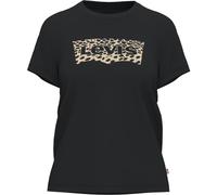 T-Shirt LEVI'S "LSE THE PERFECT TEE", Damen, Gr. M (38), schwarz (bw leopard caviar), Jersey, Obermaterial: 100% Baumwolle, casual, figurumspielend hüftlang, Rundhals, Kurzarm, Shirts (23246412-M) bw