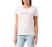 Levi's Damen The Perfect Tee T-Shirt,Floral Poster Logo Dutch Pink,XXS