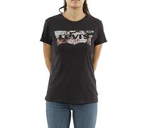 Levi's Damen The Perfect Tee T-Shirt,Housemark Photo Fill Meteorite,S