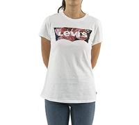 Levi's Damen The Perfect Tee T-Shirt,Housemark Photo Fill - White,M