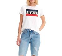 Levi's Damen T-Shirt The Perfect Tee in Sportswear White L Regular Fit - die gerade Form