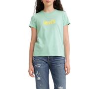 Levi's Damen The Perfect Tee T-Shirt,Offset Poster Logo Pastel Blue,XS