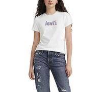 Levi's Damen The Perfect Tee T-Shirt,Poster Logo Bright White,XS