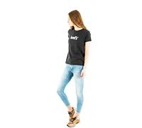 Levi's Damen The Perfect Tee T-Shirt,Seasonal Poster Logo T2 Caviar,S
