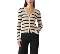 Longstrickjacke LEVI'S "TULIP CARDIGAN" Gr. XS (34), redwood stripe creme brulee Damen Strickjacken (22023824-XS) redwood stripe creme brulee