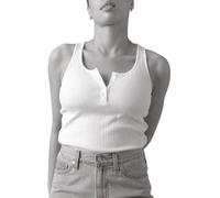 Levi's Damen Vacationer Geripptes Tank Top Egret White XS