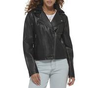 Levi's Damen Women's The Classic Faux Leather Motorcycle Jacket (Regular & Plus Size) Kunstlederjacke, Schwarz, XS