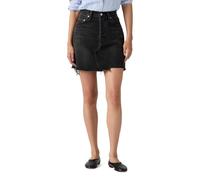 Jeansrock LEVI'S "DECONSTRUCTED SKIRT H1'26", Damen, Gr. 29, rebel edge skirt, Web, Obermaterial: 100% Baumwolle, unifarben, regular fit ca. Mitte Oberschenkel, Röcke Jeansrock, im Five-Pocket Style (