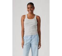 Shirttop LEVI'S "ESSENTIAL RIB TANK", Damen, Gr. XS (34), indigo stripe skyway, Feinstrick, Obermaterial: 100% Baumwolle, figurbetont, tiefer Rundhals, Tops Shirttop (34777320-XS) indigo stripe skyway