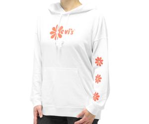 Levi''s Graphic Rider Hoodie Sweatshirt Damen White Poster Logo - Weiß / L