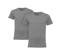 Levi's Herren 200sf Crew 2p Weste, Grau (Middle Grey Melange), Small (Herstellergröße: 010)