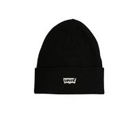 Levi's Herren Batwing Embroidered Slouchy Beanie Strickmütze, Schwarz (Regular Black 59), One Size (Herstellergröße: UN)
