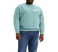 Levi's Herren Big & Tall Relaxed Graphic Crew Sweatshirt, Poster Logo Left Chest Pastel Turquoise, Blau, 2XL