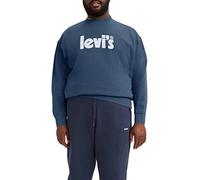 Levi's Herren Big & Tall Relaxed Graphic Crew Sweatshirt, Poster Logo - Sunset Blue, 5XL