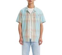 Levi's Herren Big & Tall Sunset Camp Shirt Freizeithemd, Martin Plaid Pastel Turquoise, Braun, 1XL