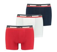 Levi's Herren Boxer Underwear, White/Blue/Red, L