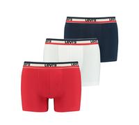 Levi's Herren Boxer Underwear, White / Blue / Red, XL