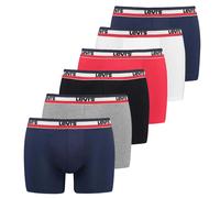 Levi's Herren Boxer Underwear, Blue / Red / Grey, XXL