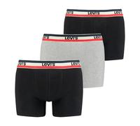 Levi's Sportswear Logo Boxershorts schwarz/hellgrau (3er-Pack) - L