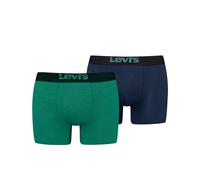 Levi's Optical Illusion Organic Cotton Boxershorts dunkelgrün/kobaltblau (2er-Pack) - M