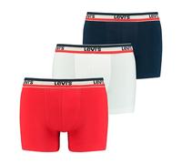 Levi's Herren Boxer Underwear, White / Blue / Red, XL