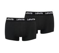 Levi's Herren Boxershorts, 2er Pack - Logo Trunk 2P, Logobund, Baumwoll-Stretch, einfarbig Schwarz XL