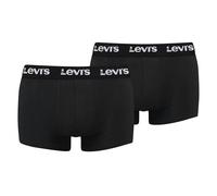 Levi's Herren Boxershorts, 2er Pack - Logo Trunk 2P, Logobund, Baumwoll-Stretch, einfarbig Schwarz XL