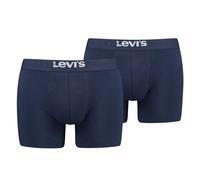 Levi's Herren Boxershorts, 2er Pack - Solid Basic Boxer Brief Organic, Logobund Blau XL