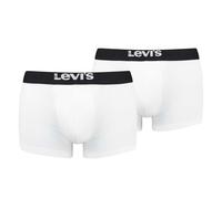 Levi's Herren Trunk Unterwäsche, Sustainable Weiß/Schwarz, XL (2er Pack)
