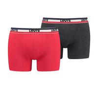 Levi's Herren Sportswear Logo Men's Multipack 4 Pack Boxer Briefs, Farbe:Red/Black, Bekleidungsgröße:XXL