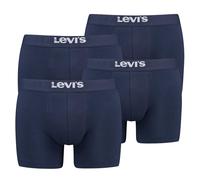 Levi's Herren Boxershorts, 4er Pack - Solid Basic Boxer Brief Organic, Logobund Blau XL