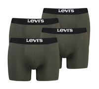Boxershorts LEVI'S "Boxershort 4er Pack", Herren, Gr. S, grün (khaki), Obermaterial: 95% Baumwolle CO. 5% Elasthan EL., Unterhosen (48241435-S) khaki