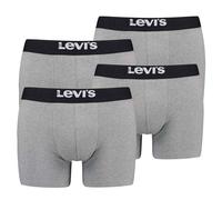 LEVIS Levi's Herren Boxershorts, 4er Pack - Solid Basic Boxer Brief Organic, Logobund (TB_701222842-4P) 2XL Grau Melange
