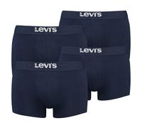Levi's Herren Boxershorts, 4er Pack - Solid Basic Trunk Organic, Logobund Blau L