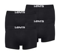 Boxershorts LEVI'S "Boxershort 4er Pack", Herren, Gr. M, schwarz, Obermaterial: 95% Baumwolle CO. 5% Elasthan EL., Unterhosen (96836567-M) schwarz