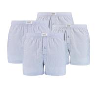 Levi's Herren Boxershorts, 4er Pack - Web-Shorts, Baumwolle, einfarbig Hellblau XL
