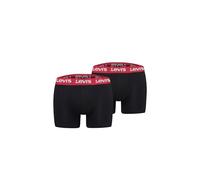 Boxershorts LEVI'S "LEVIS MEN REPEAT LOGO BOXER BRIEF", Herren, Gr. L, schwarz, rot, Obermaterial: 95% Baumwolle, 5% Elasthan, körpernah, Unterhosen, ohne Eingriff, Logobund, elastisch (23052553-L) sc