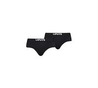 Levi's Solid Basic Herren Slips Unterwäsche aus Bio-Baumwolle im 10er Pack, Farbe:Black, Bekleidungsgröße:L
