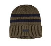 Levi's Herren Cozy Knit Cuffed Logo Patch Hats Beanie-Mütze, Olivgrün gestreift, Einheitsgröße