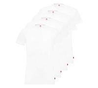 Levi's Herren Crew Neck T-Shirts Stretch Cotton 905055001 4er Pack, Farbe:Weiß, Menge:4er Pack (2X 2er), Größe:M, Artikel:-300 White