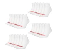 LEVIS Herren Damen Quarter Socken Mid Cut Batwing Logo Socks 6 Paar, Farbe:Weiß, Größe:39-42, Artikel:-005 white