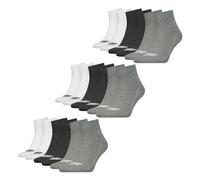 LEVIS Herren Damen Quarter Socken Mid Cut Batwing Logo Socks 9 Paar, Farbe:Mehrfarbig, Größe:43-46, Artikel:-003 grey combo