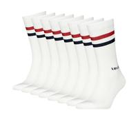 LEVIS Herren Damen Unisex Socken Regular Cut Sport Stripe Socks 4 Paar, Farbe:Weiß, Größe:43-46, Artikel:-002 iconic