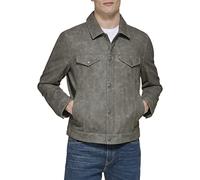 Levi's Herren Faux Leather Classic Trucker Jacket Kunstlederjacke, Hellgrau, M