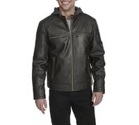 Levi's Herren Faux Leather Racer Jacket Kunstlederjacken, Dunkelbraune Kapuze, XL