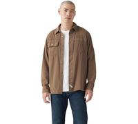 Levi's Herren Freizeithemd Auburn Worker mit Spitzkragen, Relaxed Fit, Braun (Hall Rain Drum Garme), S