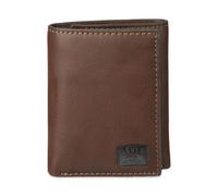 Levi's Herren-Geldb rse, dreifach faltbar, schlank und schmal, inklusive Ausweisfenster und Kreditkartenhalter, braune N hte, Einheitsgr e