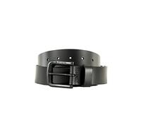 Levi's Herren Gürtel Harness Buckle aus Leder mit Logo, Schwarz (Regular Black), 75 cm